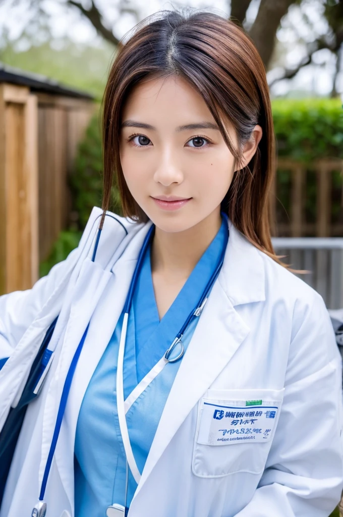 ((Highest quality)), ((masterpiece)), (detailed),Perfect Face,Japanese,Female doctor,White