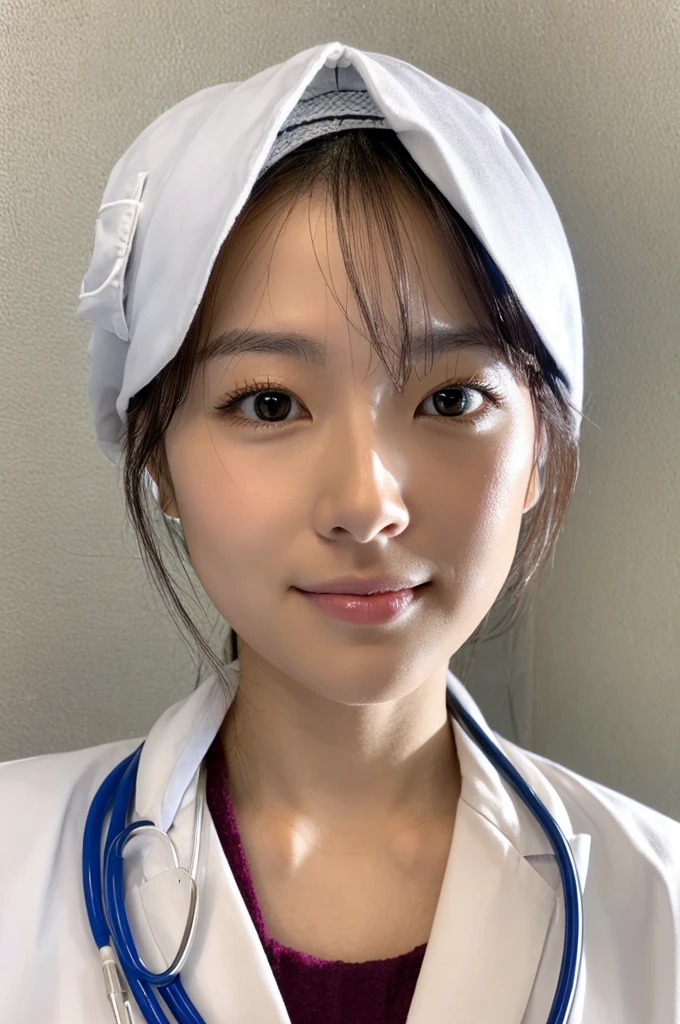 ((Highest quality)), ((masterpiece)), (detailed),Perfect Face,Japanese,Female doctor,White