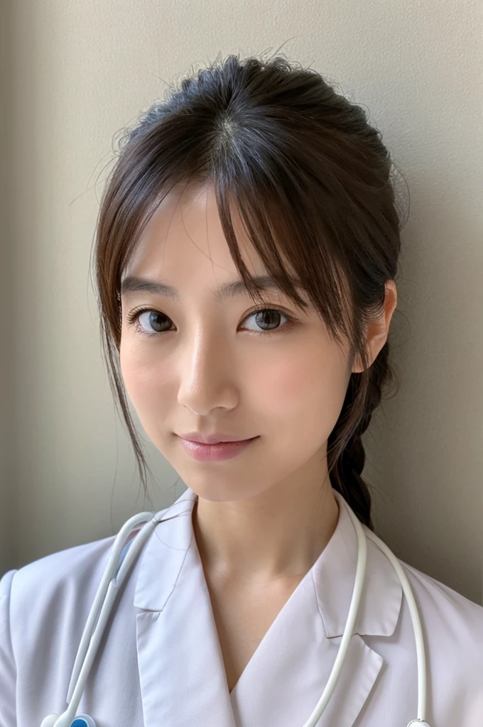 ((Highest quality)), ((masterpiece)), (detailed),Perfect Face,Japanese,Female doctor,White