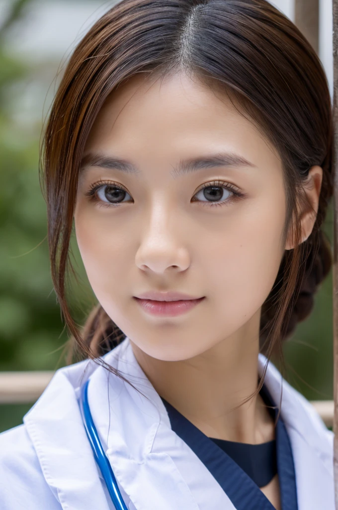 ((Highest quality)), ((masterpiece)), (detailed),Perfect Face,Japanese,Female doctor,White
