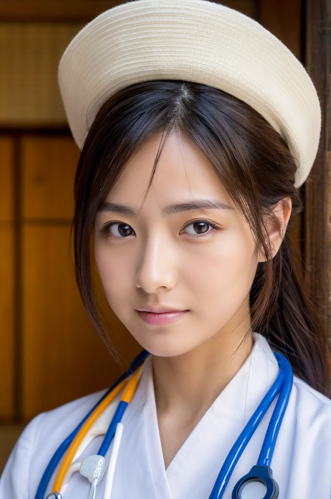 ((Highest quality)), ((masterpiece)), (detailed),Perfect Face,Japanese,Female doctor,White