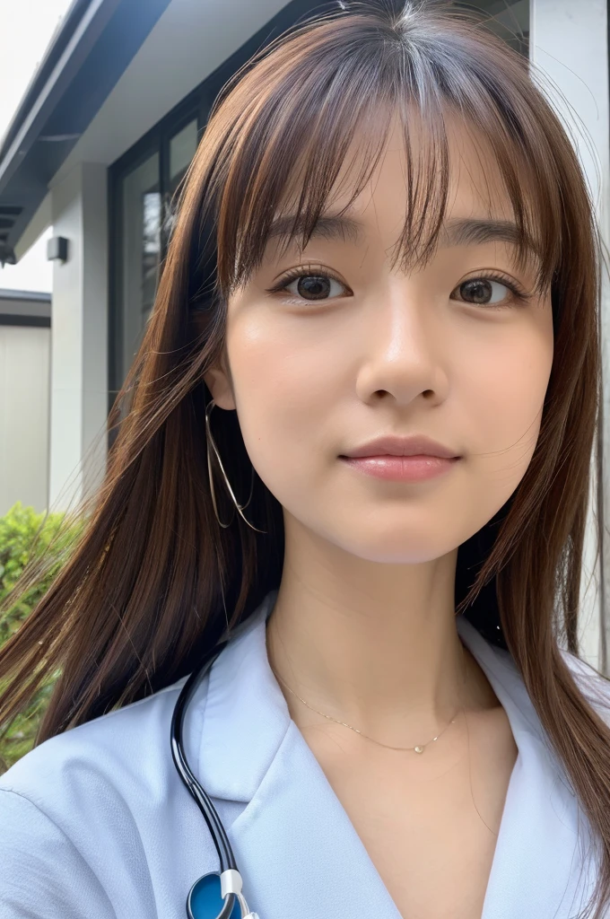 ((Highest quality)), ((masterpiece)), (detailed),Perfect Face,Japanese,Female doctor,White