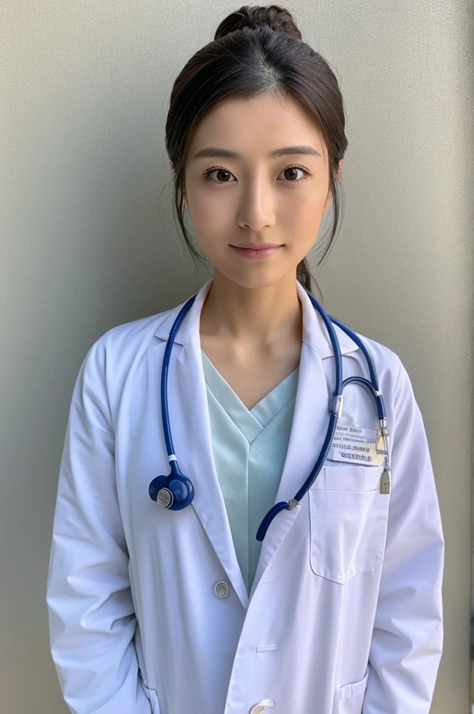((Highest quality)), ((masterpiece)), (detailed),Perfect Face,Japanese,Female doctor,White