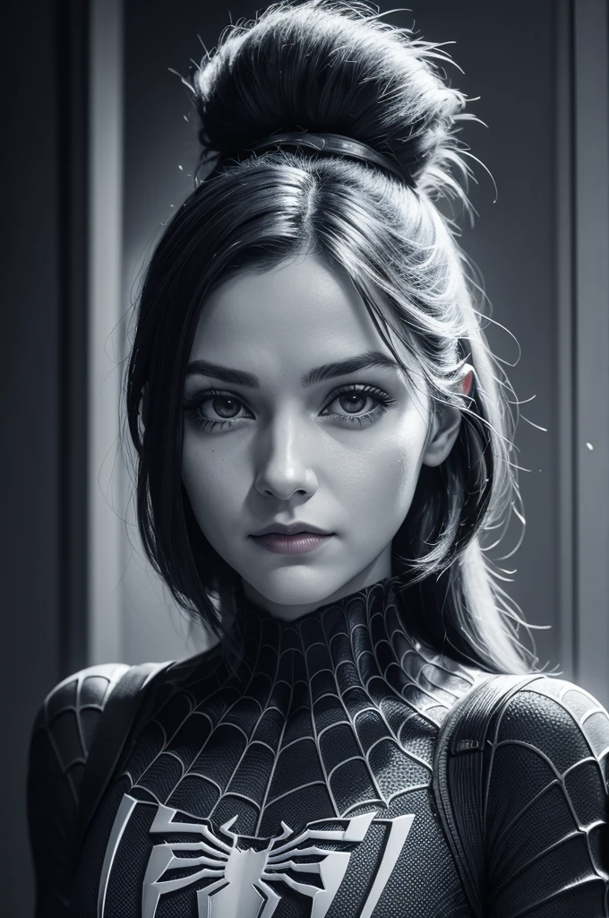 A photograph of Spider-Man, without mask, the 20s, bonitas, face detailed, looking at the camera, portraite, 8k hd, high qualiy