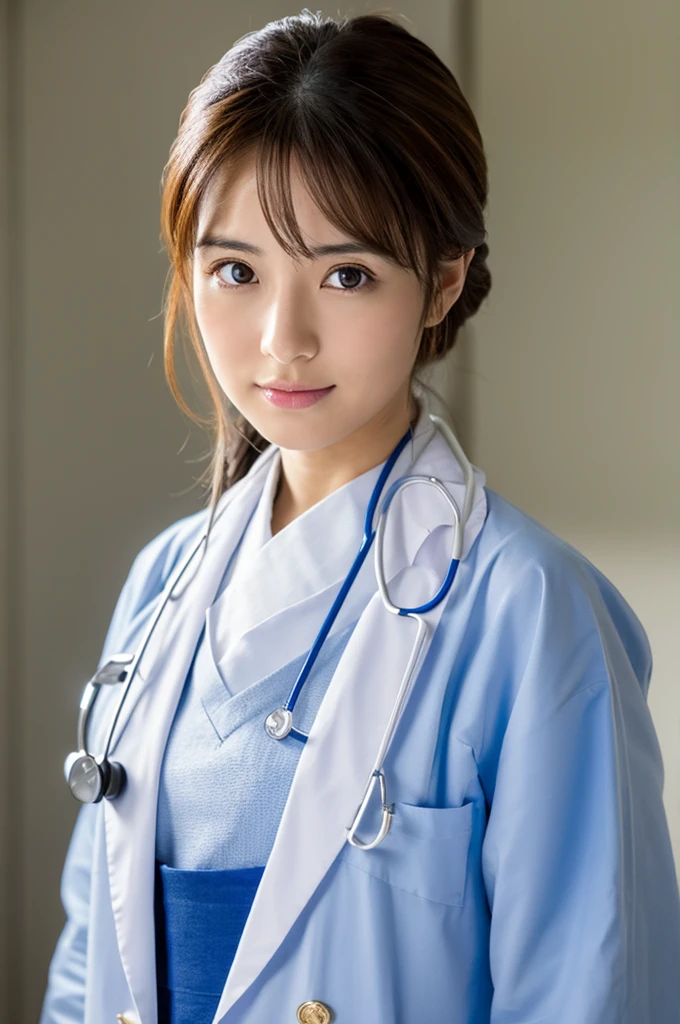 ((Highest quality)), ((masterpiece)), (detailed),Perfect Face,Japanese,Female doctor,White