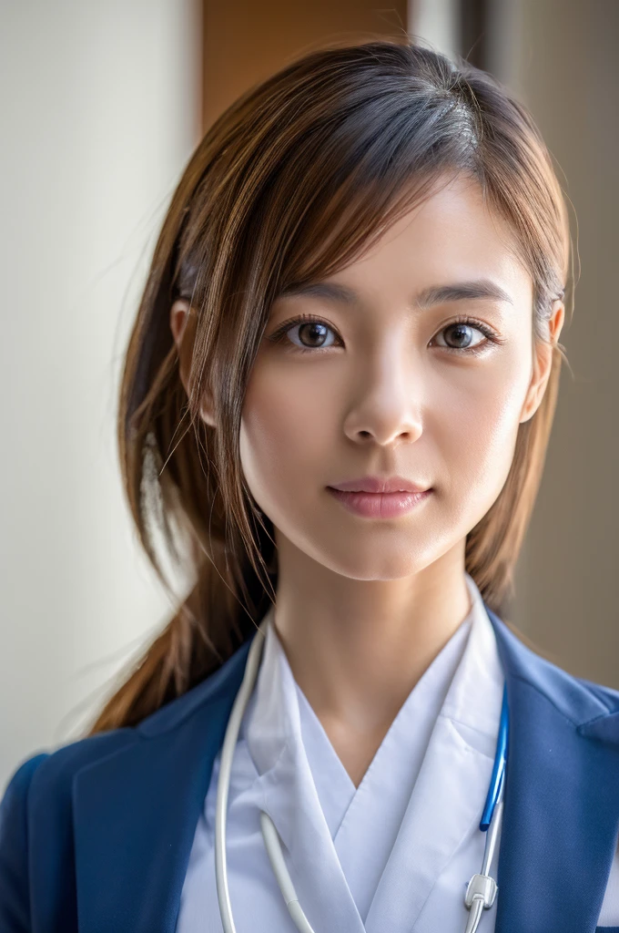 ((Highest quality)), ((masterpiece)), (detailed),Perfect Face,Japanese,Female doctor,White