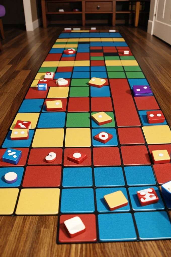 Board game with 35 squares