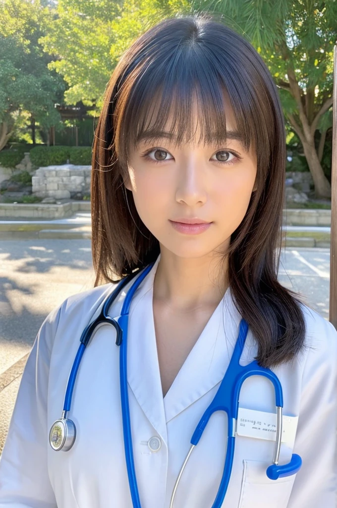 ((Highest quality)), ((masterpiece)), (detailed),Perfect Face,Japanese,Female doctor,White