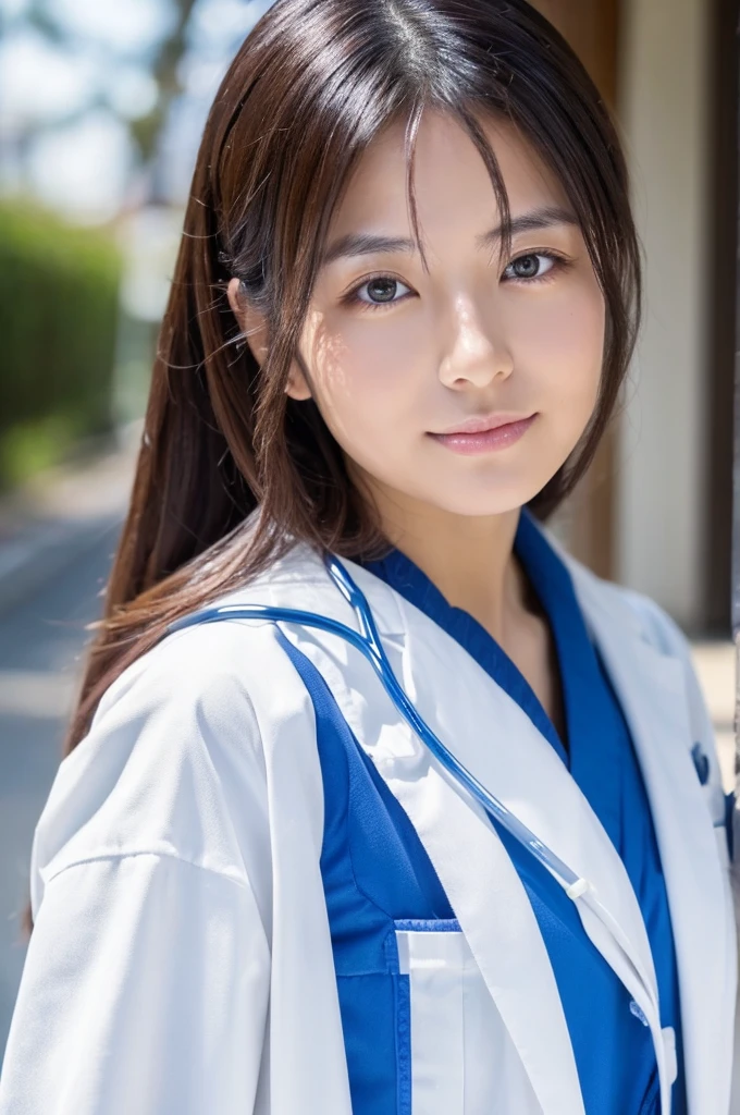 ((Highest quality)), ((masterpiece)), (detailed),Perfect Face,Japanese,Female doctor,White