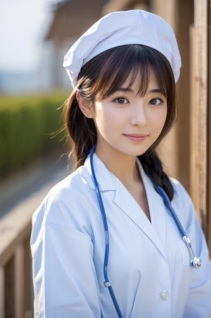((Highest quality)), ((masterpiece)), (detailed),Perfect Face,Japanese,Female doctor,White