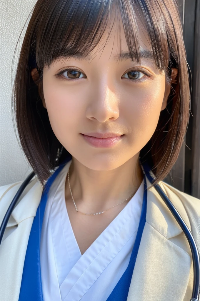 ((Highest quality)), ((masterpiece)), (detailed),Perfect Face,Japanese,Female doctor,White