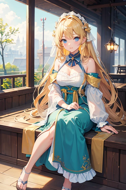 masterpiece, Highest quality, High resolution,Follow the on-screen instructions、Anime Style、One Girl、Princess、Beautiful girl with long blonde hair