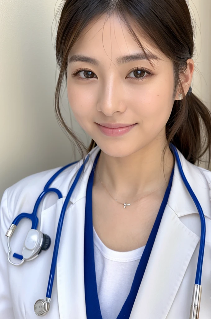 ((Highest quality)), ((masterpiece)), (detailed),Perfect Face,Japanese,Female doctor,White
