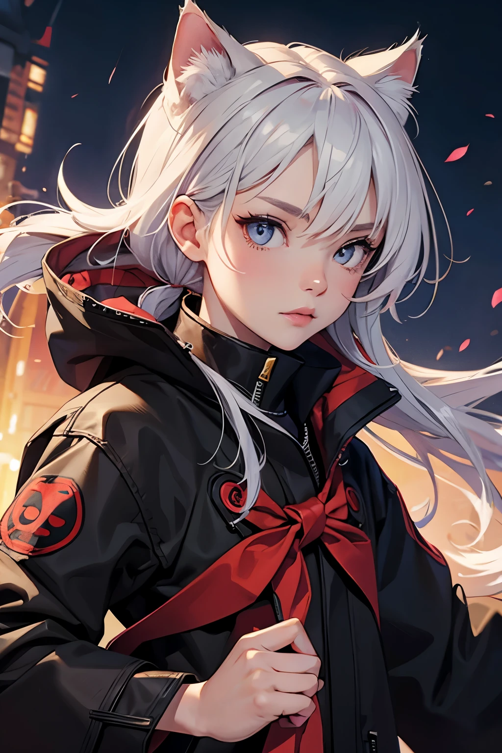 Kitten with akatsuki coat