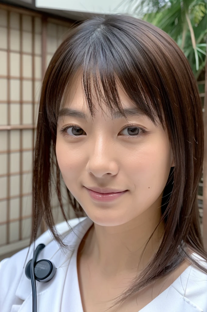 ((Highest quality)), ((masterpiece)), (detailed),Perfect Face,Japanese,Female doctor,White