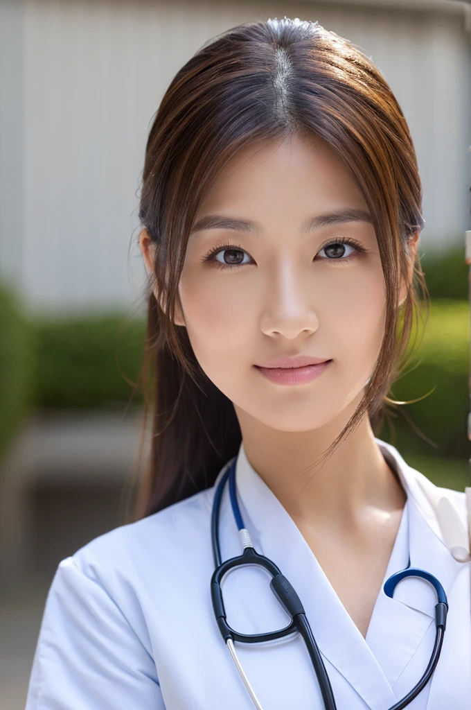 ((Highest quality)), ((masterpiece)), (detailed),Perfect Face,Japanese,Female doctor,White