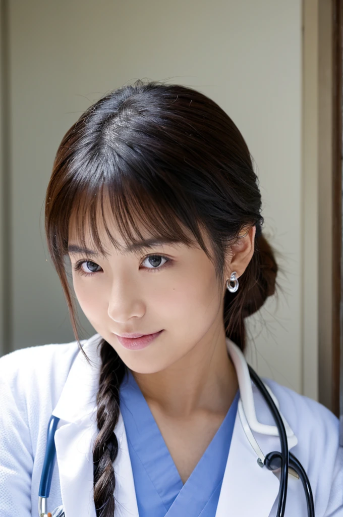 ((Highest quality)), ((masterpiece)), (detailed),Perfect Face,Japanese,Female doctor,White