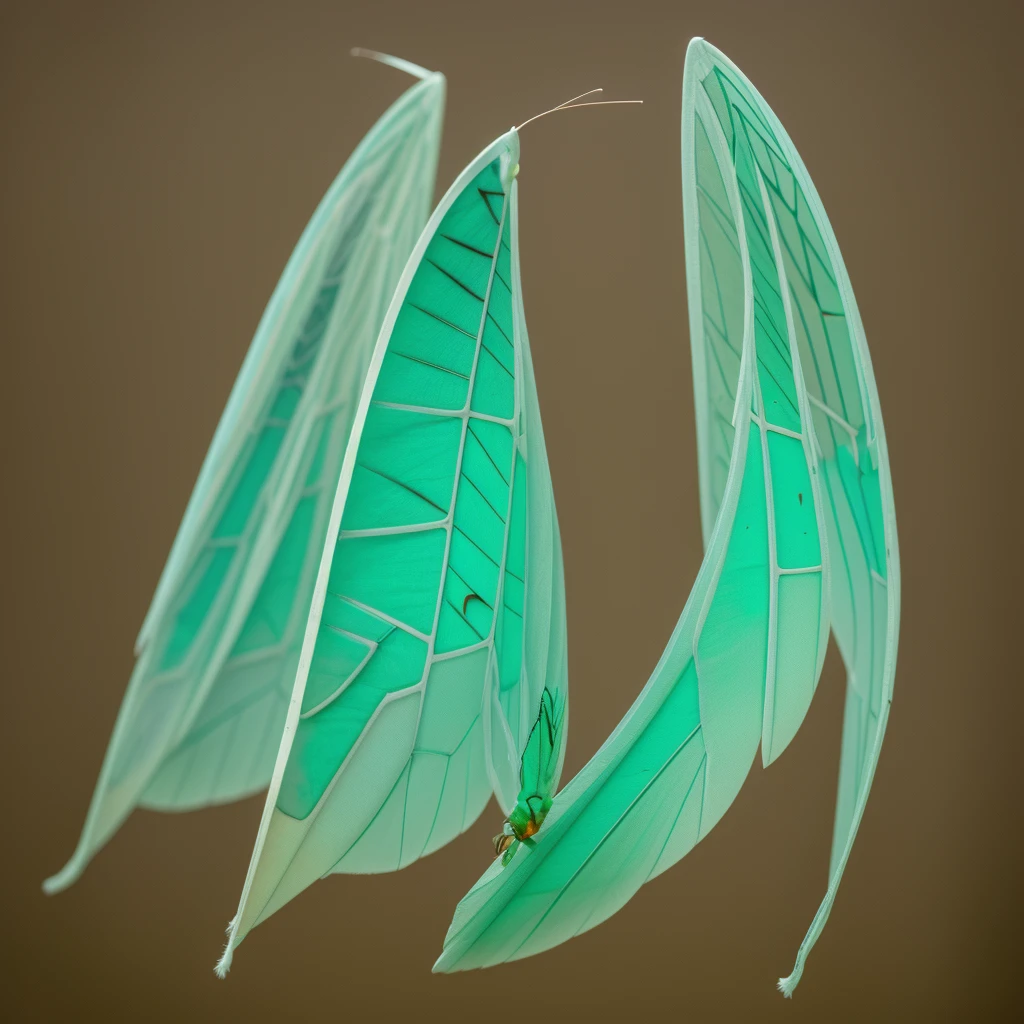 A beautiful luna-moth, ethereal, large transparent wings, bokeh, naturecore, fantasy