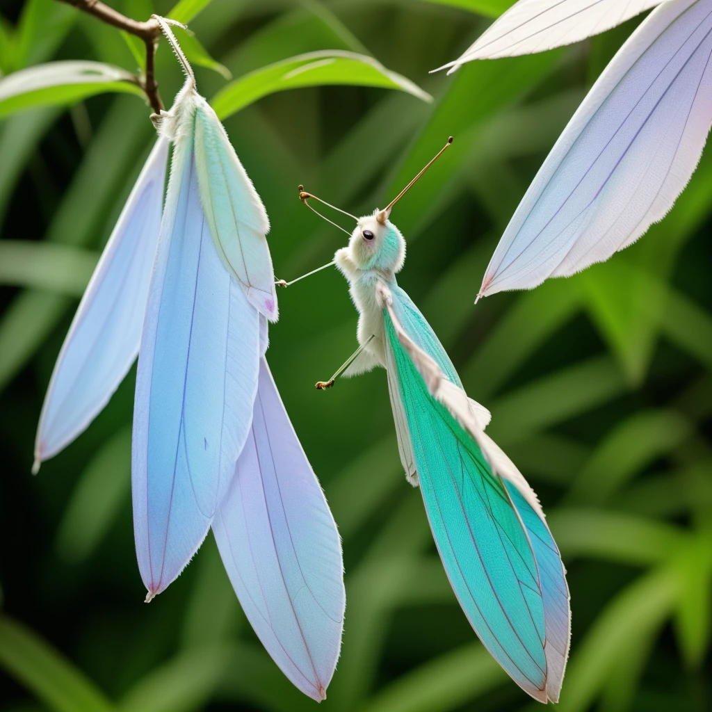 A beautiful luna-moth, ethereal, bokeh, naturecore, fantasy