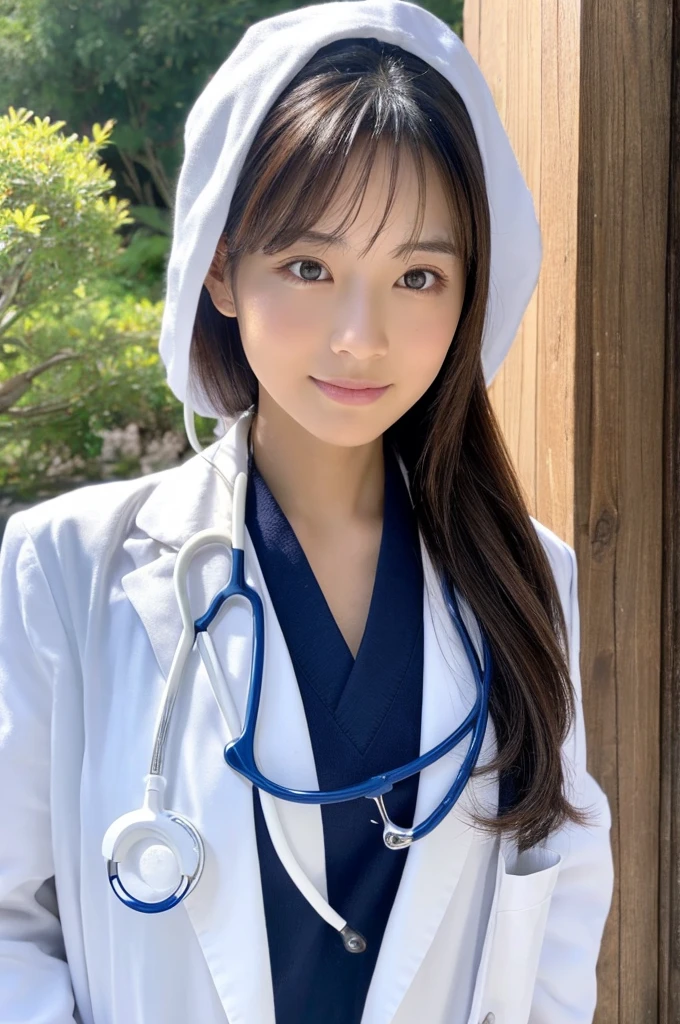 ((Highest quality)), ((masterpiece)), (detailed),Perfect Face,Japanese,Female doctor,White