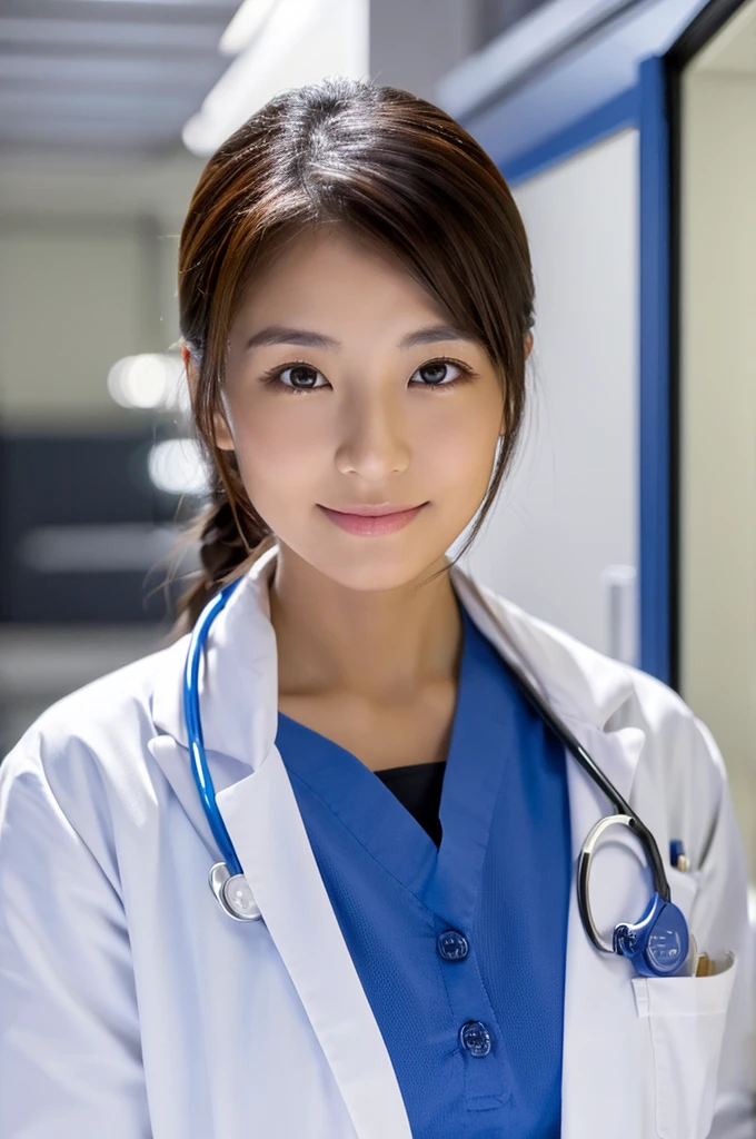 ((Highest quality)), ((masterpiece)), (detailed),Perfect Face,Japanese,Female doctor,White