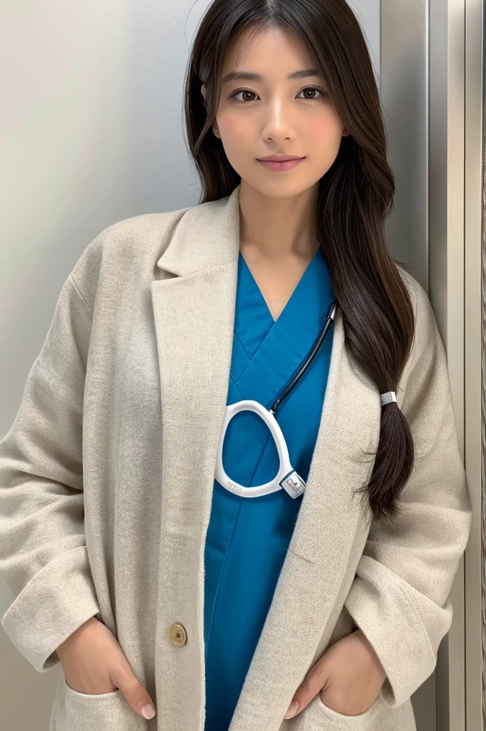 ((Highest quality)), ((masterpiece)), (detailed),Perfect Face,Japanese,Female doctor,White