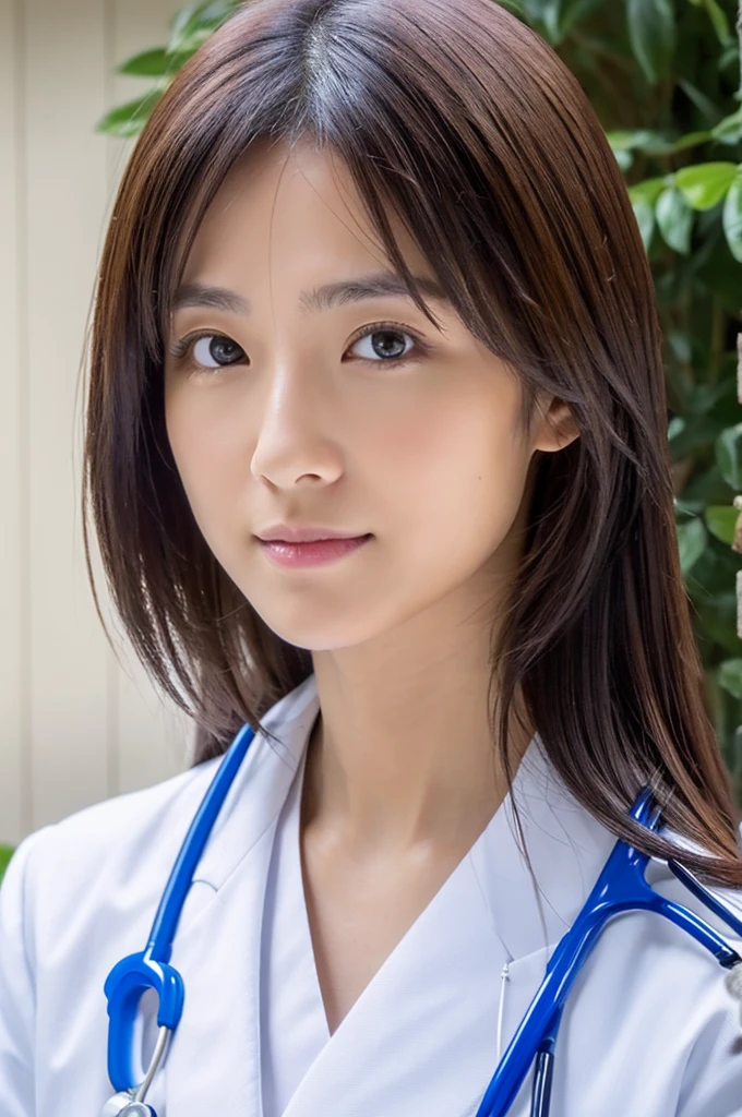 ((Highest quality)), ((masterpiece)), (detailed),Perfect Face,Japanese,Female doctor,White