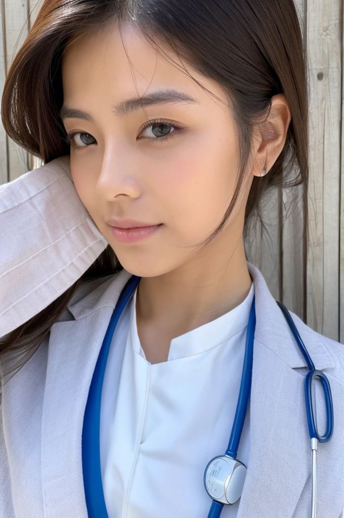 ((Highest quality)), ((masterpiece)), (detailed),Perfect Face,Japanese,Female doctor,White