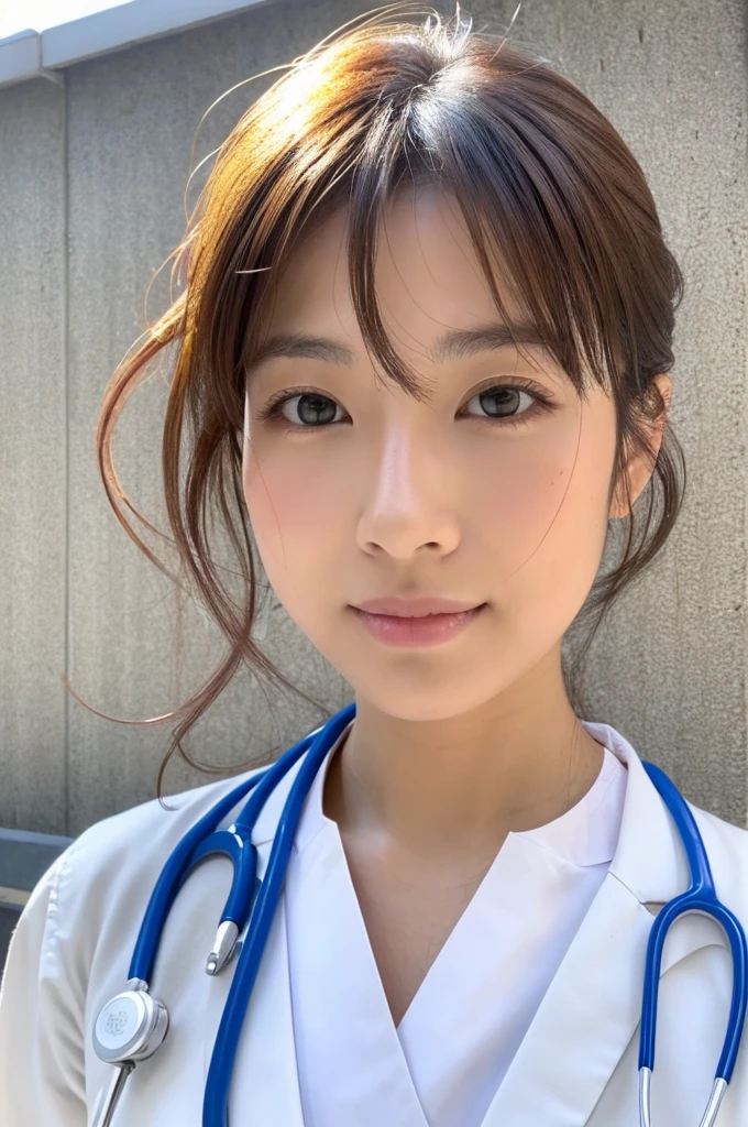 ((Highest quality)), ((masterpiece)), (detailed),Perfect Face,Japanese,Female doctor,White