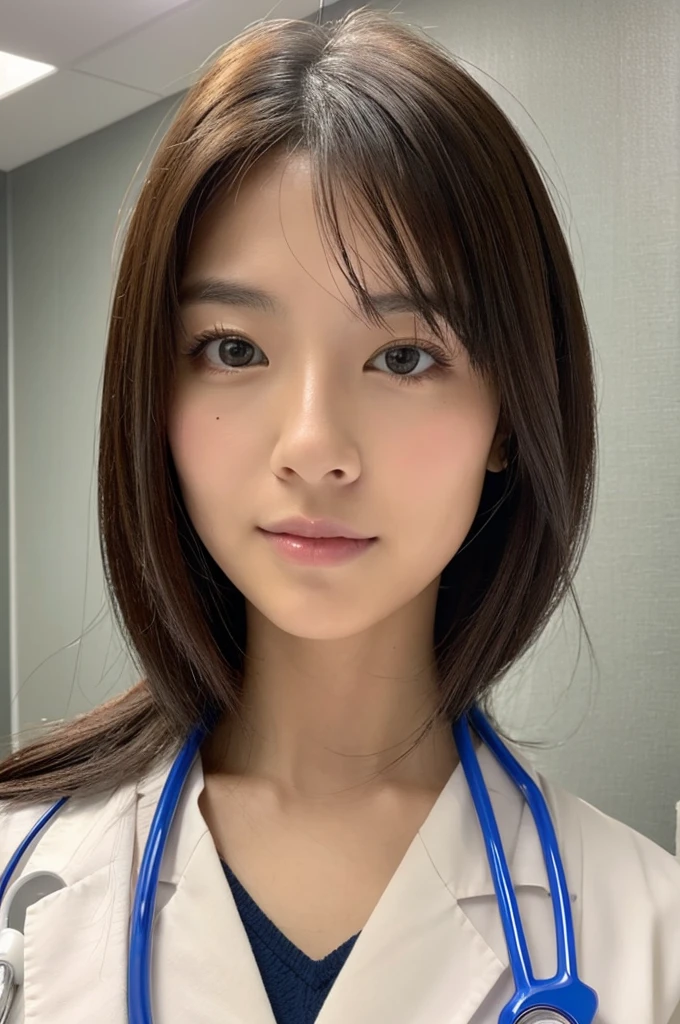 ((Highest quality)), ((masterpiece)), (detailed),Perfect Face,Japanese,Female doctor,White