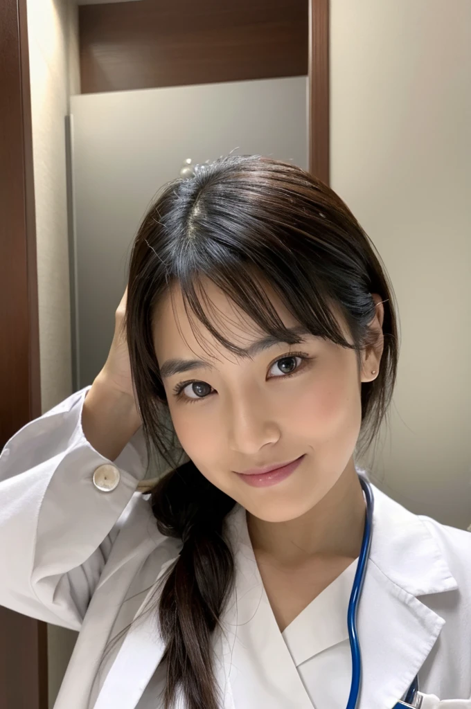 ((Highest quality)), ((masterpiece)), (detailed),Perfect Face,Japanese,Female doctor,White