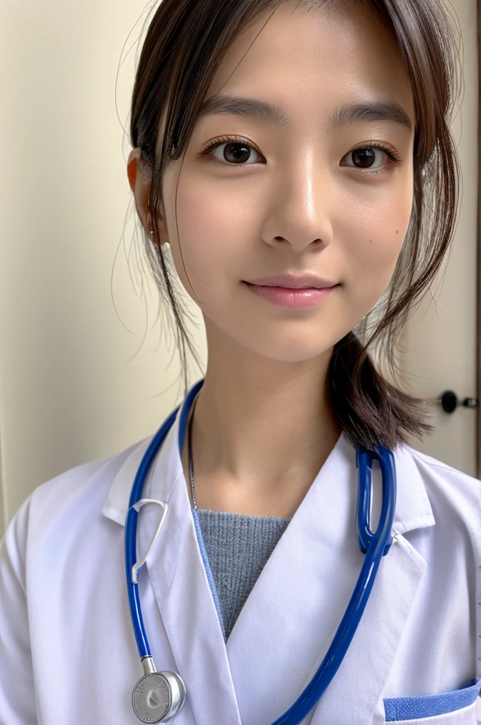 ((Highest quality)), ((masterpiece)), (detailed),Perfect Face,Japanese,Female doctor,White