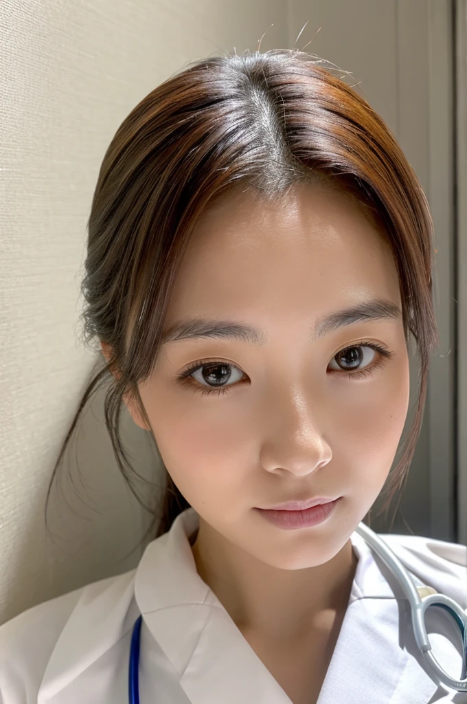 ((Highest quality)), ((masterpiece)), (detailed),Perfect Face,Japanese,Female doctor,White