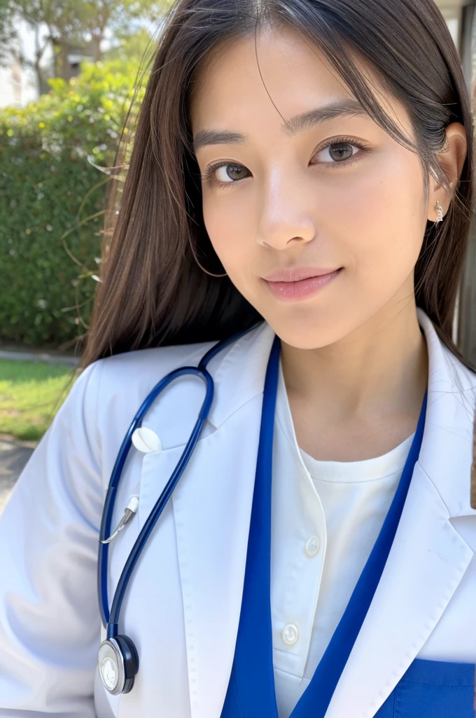 ((Highest quality)), ((masterpiece)), (detailed),Perfect Face,Japanese,Female doctor,White