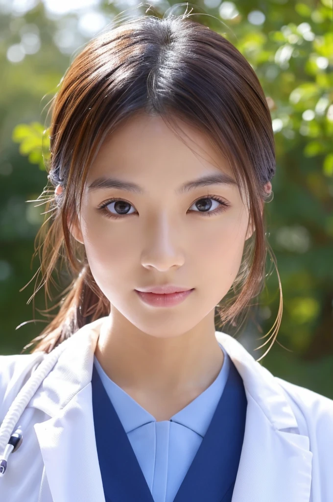 ((Highest quality)), ((masterpiece)), (detailed),Perfect Face,Japanese,Female doctor,White