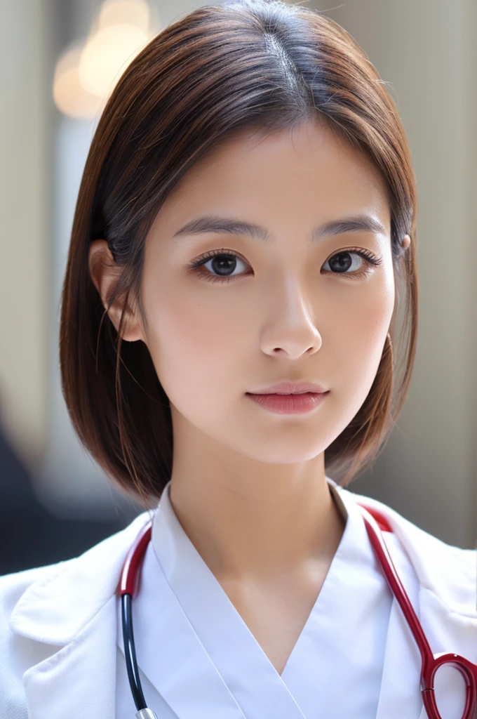 ((Highest quality)), ((masterpiece)), (detailed),Perfect Face,Japanese,Female doctor,White