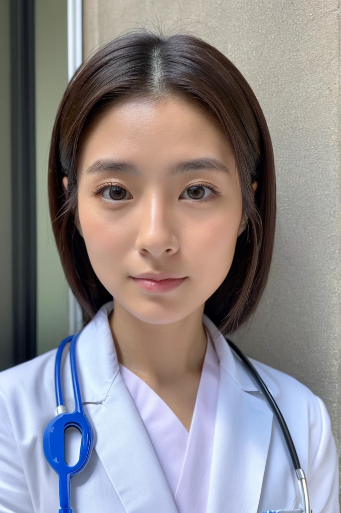 ((Highest quality)), ((masterpiece)), (detailed),Perfect Face,Japanese,Female doctor,White