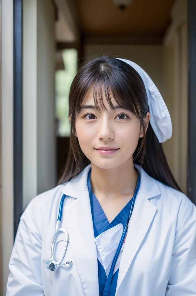 ((Highest quality)), ((masterpiece)), (detailed),Perfect Face,Japanese,Female doctor,White