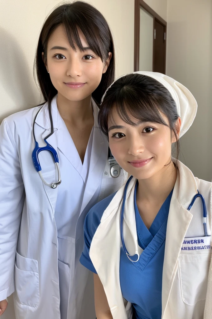 ((Highest quality)), ((masterpiece)), (detailed),Perfect Face,Japanese,Female doctor,White