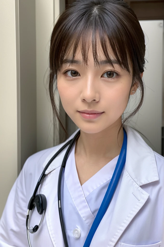 ((Highest quality)), ((masterpiece)), (detailed),Perfect Face,Japanese,Female doctor,White