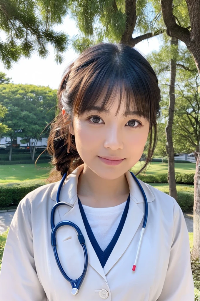 ((Highest quality)), ((masterpiece)), (detailed),Perfect Face,Japanese,Female doctor,White
