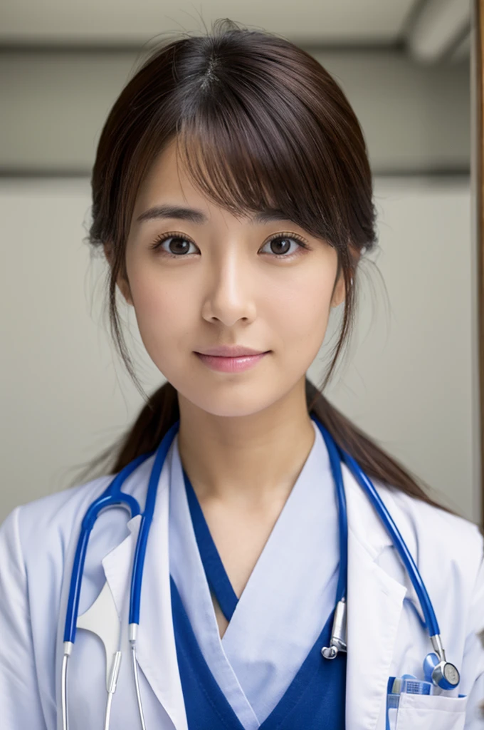 ((Highest quality)), ((masterpiece)), (detailed),Perfect Face,Japanese,Female doctor,White