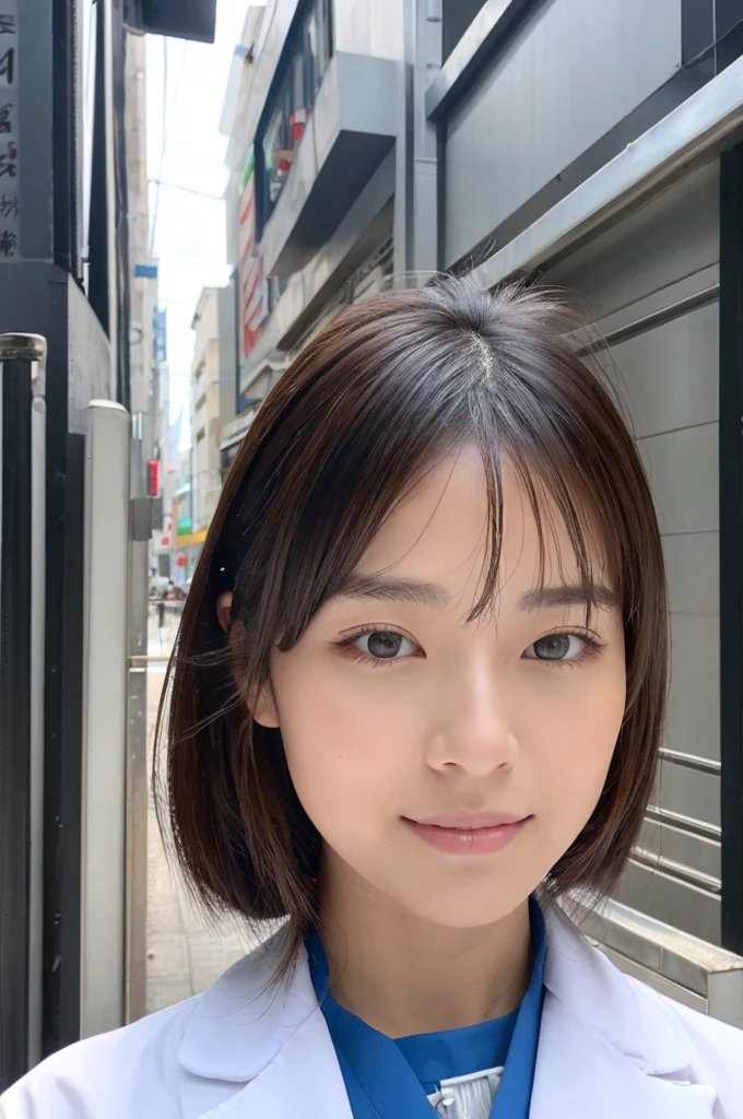 ((Highest quality)), ((masterpiece)), (detailed),Perfect Face,Japanese,Female doctor,White