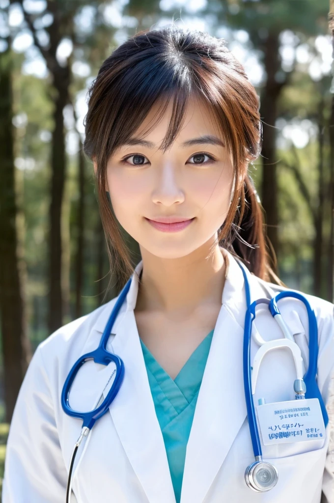 ((Highest quality)), ((masterpiece)), (detailed),Perfect Face,Japanese,Female doctor,White