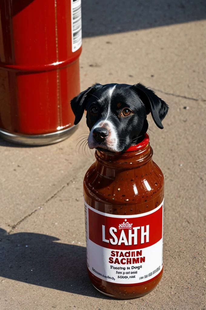 splash stain dog sauce