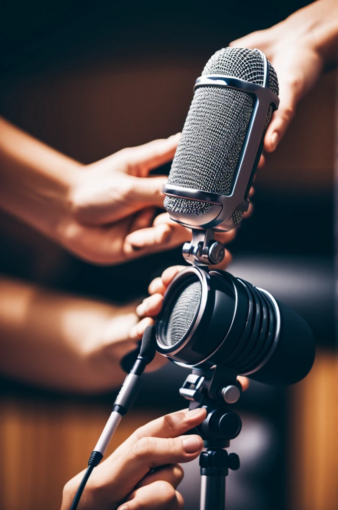 A person with a microphone