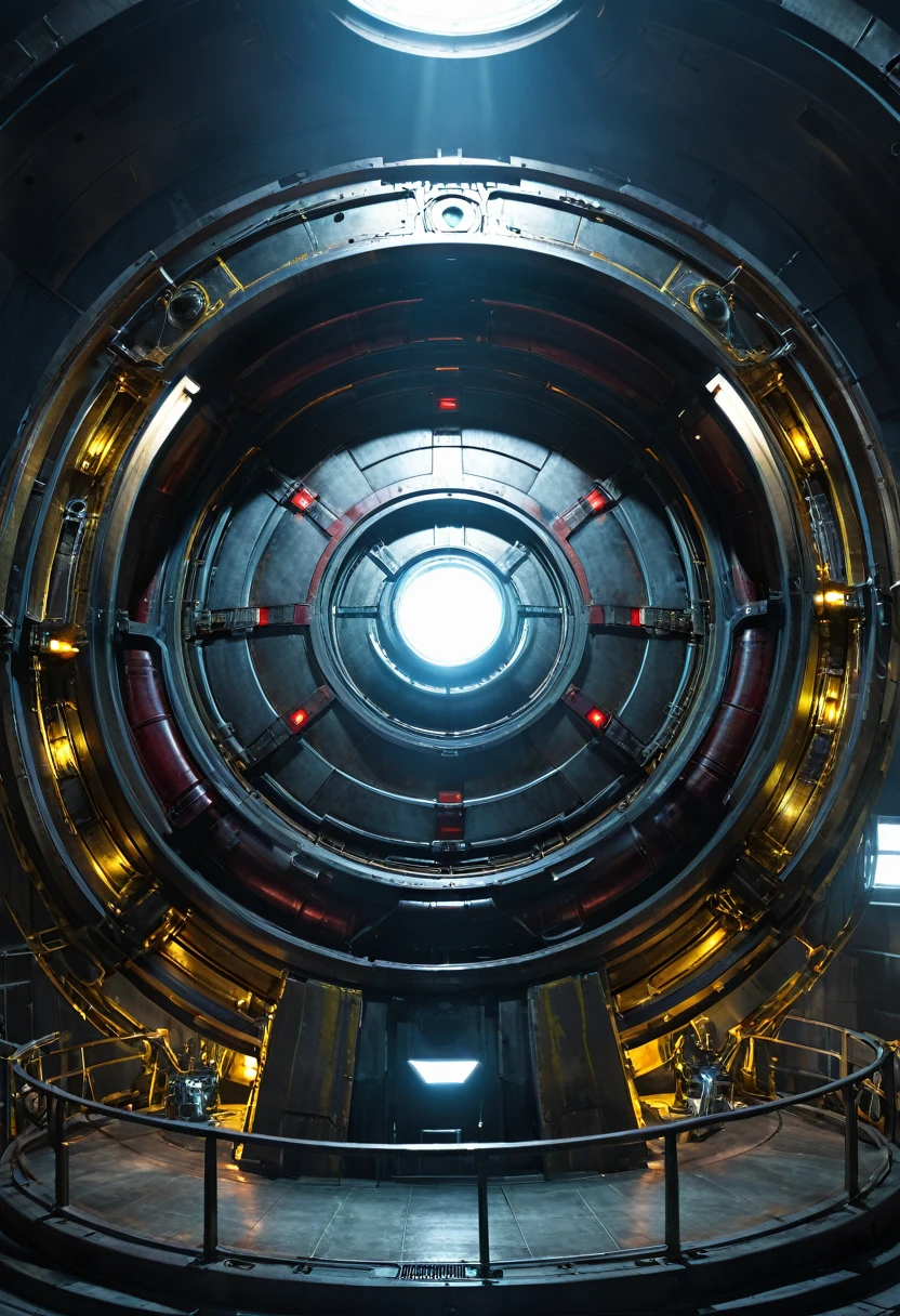 A Extreme Close Up of a starship,
light sensors,
concrete, industrial,
woven texture,