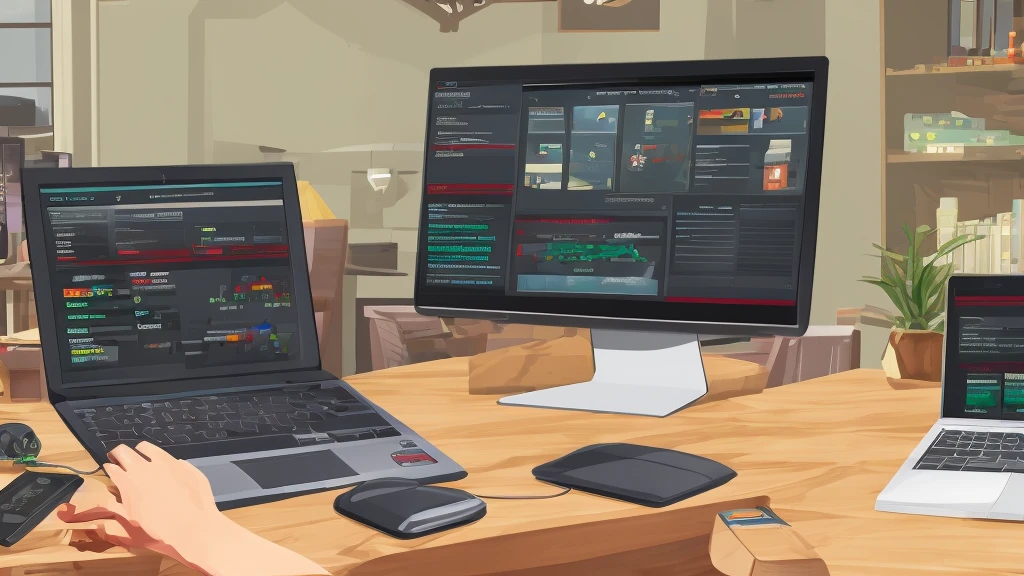 Create a character, playing on the computer, gta style room