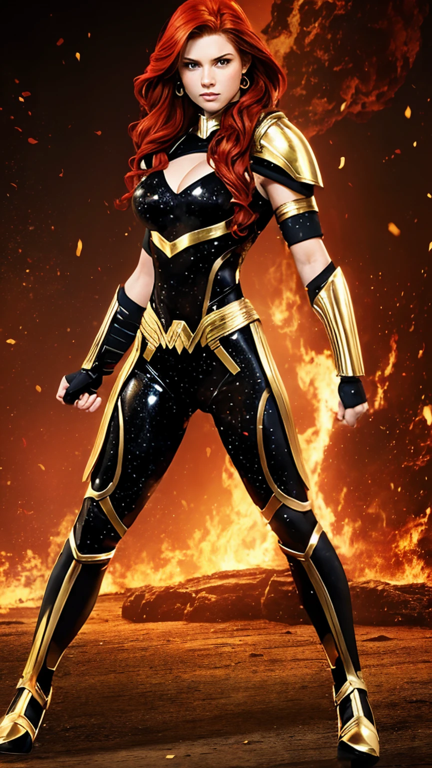 An imaginative scene featuring a super heroine in a tight-fitting suit could be described with the following prompt:
“(best quality,4k,8k,highres,masterpiece:1.2), ultra-detailed, realistic:1.37, female action hero, powerful pose, striking facial features, intense gaze, superheroine in a tight-fitting suit, glowing eyes, vibrant colors, dynamic lighting, dramatic shadows, comic book style, epic battle backdrop, fiery explosions, urban setting, intense atmosphere, high-tech gadgets and weapons, adrenaline-pumping action, cinematic feel, expertly rendered illustration, attention to intricate costume details, muscular physique, confident stance, breathtaking composition, captivating story, sci-fi touch, immersive artistry.”
Remember to use appropriate punctuation and formatting while generating the prompt.