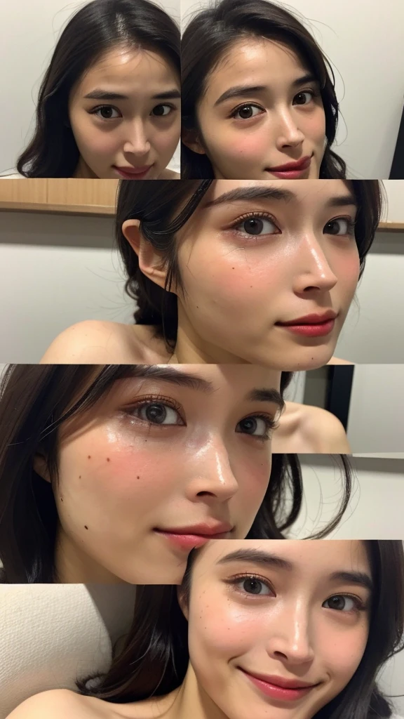(masterpiece),(Highest quality:1.2),(Very detailed:1.2),(High resolution),(Photorealistic Stick),(RAW Photos),8K,Backlight,(Depth of written boundary),(Sleek lighting:1.2),Close-up of a naked woman,Soft portrait shots,Beautiful Japanese Women,Gorgeous face portrait,(Eye light,Sharp pupils,Detailed eye drawing,)Very beautiful face,(Detailed skin texture:1.3),Beautiful portrait,A lovely and delicate face,Beautiful young Japanese woman,Look this way,front,(POV shot),(sleepy)